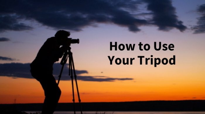 how to use a tripod